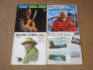 BURL IVES/4枚（LP）輸入盤セット/バール・アイブス/PEARLY SHELLS/TIME/SONGS OF THE WEST 
