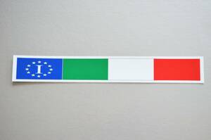 B_1M-mg■イタリア国旗バナータイプ【マグネット仕様】 L：4.5x30cmサイズ■耐水 磁石 Italy Flag ビークルID ヨーロッパ_車 ☆ EU