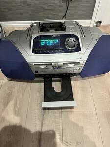 SHARP シャープ MD CD システム MD-F20 リモコン付き　ラジカセ MD-F20-S 1999年製　検)Panasonic CDラジカセ MD SONYレトロ　ビンテージ