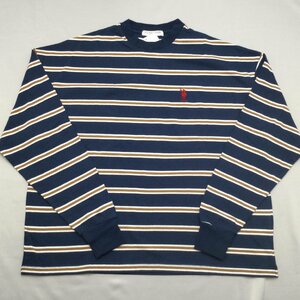 【送料無料】【新品】US.POLO.ASSN メンズ長袖Tシャツ（コットン100％ ゆったりタイプ）　 M　　ネイビー★13218