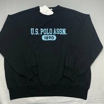 【送料無料】【新品】US.POLO.ASSN レディーストレーナー（裏毛素材 ゆったりタイプ）　　M　　ブラック★33318_画像1