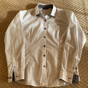 長袖シャツ　東京 SHIRTS 白系　ブラウス　ブリックハウス　L