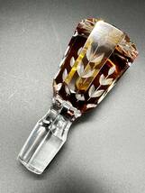 H4424 Baccarat オールドバカラ クリスタルボトル デカンタ ガラス瓶 アンティーク コレクター収蔵品 全長32cm_画像6