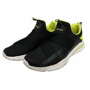 BD084 Reebok Reebok men's slip-on shoes sneakers US6.5 24.5cm black yellow green mesh 