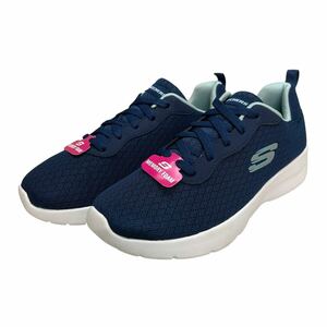 BD154 未使用 SKECHERS スケッチャーズ レディース スニーカー US7 24cm ネイビー メッシュ 美品