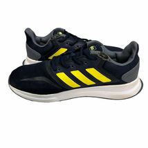 A079 adidas アディダス メンズ スニーカー US7 25cm ブラック イエロー_画像4