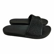 A095 crocs クロックス レディース サンダル W8 約 24cm ブラック ラバー_画像3