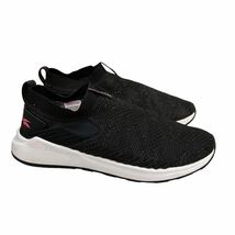 BC661 Reebok リーボック レディース スリッポン スニーカー US8 25cm ブラック メッシュ_画像3