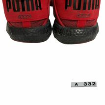 A332 PUMA プーマ MEGA NRGY KNIT メンズ スニーカー US7.5 25.5cm レッド ブラック_画像10