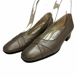 A438 NART EXCELLENCEna-to excellence женский туфли-лодочки 22.5cm EEE Gold кожа натуральная кожа сделано в Японии 