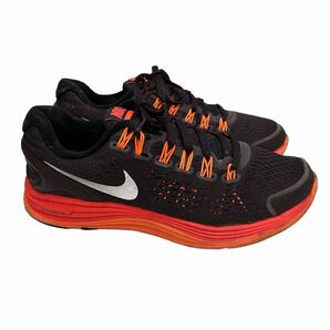 A445 NIKE ナイキ LUNARGLIDE4 レディーランニングシューズ スニーカー US6.5 23.5cm ブラック オレンジ メッシュの画像3