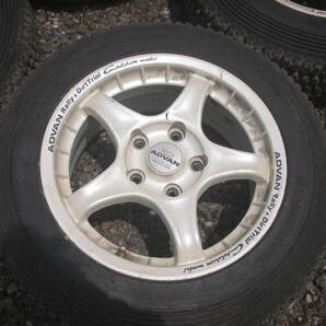 ADVAN RC 白 15×6.5J+45 PCD114.3 4本中古 チューブ入りBSラリータイヤ付きの画像3