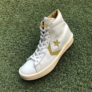 美品23 converse PRO LEATHER 76 HI コンバース プロレザー 76ハイ HW877