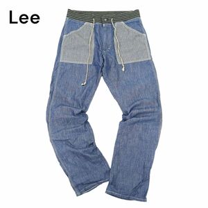 Lee リー 40500 シャンブレー★ ヒッコリーストライプ切替 ベイカー イージー デニム パンツ ジーンズ Sz.30　メンズ　A4B00965_2#R