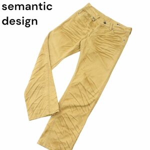 semantic design セマンティック デザイン 通年 3D髭落ち★ ストレッチ スリム デニム パンツ ジーンズ Sz.S　メンズ　A4B00989_2#R