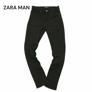 ZARA MAN ザラ マン 通年 ストレッチ★ スキニー ブラック デニム パンツ ジーンズ Sz.29　メンズ 黒　A4B00266_1#R