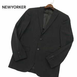 NEWYORKER ニューヨーカー 通年 背抜き ストライプ★ 2B テーラード ジャケット Sz.A6　メンズ ビジネス　A4T02054_2#O