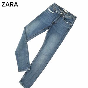 ZARA ザラ マン 現行タグ★ USED加工 ストレッチ スキニー デニム パンツ ジーンズ Sz.30　メンズ　A4B01172_3#R