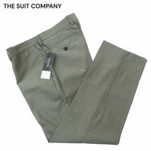 【新品 未使用】 THE SUIT COMPANY スーツカンパニー 通年 テーパード スラックス パンツ Sz.84cm　メンズ グレー　A4B01171_3#R_画像1