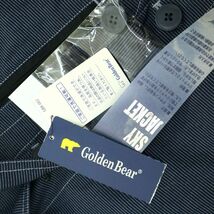 【新品 未使用】 Golden Bear ゴールデンベア 通年 SKY JACKET ステッチ ボーダー ジャケット Sz.M　メンズ ネイビー　A4T02116_2#O_画像6