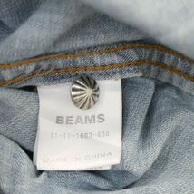 BEAMS ビームス 通年 USED加工★ コンチョボタン 長袖 ウエスタン デニム シャツ Sz.M　メンズ　A4T02093_2#C_画像6