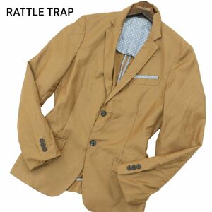 RATTLE TRAP メンズビギ 通年 背抜き ドット柄使い★ スリム アンコン テーラード ジャケット ブレザー Sz.3　メンズ　A4T02257_3#O