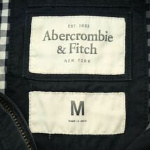 Abercrombie&Fitch アバクロンビー＆フィッチ 通年 ヴィンテージ加工★ ロゴ刺繍 ブルゾン ジャケット Sz.M　メンズ 紺　A4T02693_3#O_画像6