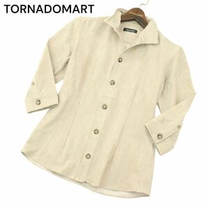 TORNADOMART トルネードマート 春夏 ハーフ デニム プリント★ 7分袖 ハイテンション シャツ Sz.L　メンズ 日本製　A4T02691_3#A