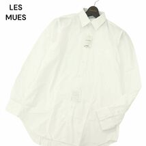 【新品 未使用】 LES MUES レミュー 通年 長袖 シャツ ワイシャツ Sz.L　メンズ 白 ビジネス　A4T02315_3#C_画像1