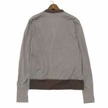 Paul Smith COLLECTION ポールスミス コレクション 通年 切替 ボーダー★ カーディガン Sz.L　メンズ 茶色系 日本製　A4T02501_3#O_画像4