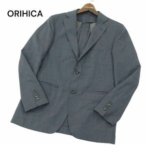 美品★ ORIHICA オリヒカ 通年 背抜き SOLOTEX★ ウォッシャブル ストレッチ アンコン テーラード ジャケット Sz.L　メンズ　A4T02863_3#O