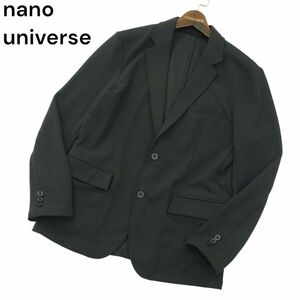 nano universe ナノユニバース 春夏★ 2B ソフト アンコン テーラード ジャケット Sz.S　メンズ 黒　A4T02763_3#M