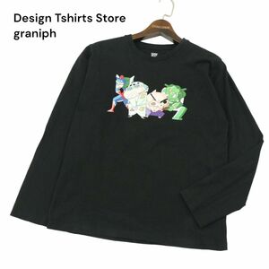 Design Tshirts Store graniph グラニフ クレヨンしんちゃん★ しんのすけ軍団 長袖 カットソー Tシャツ Sz.S　メンズ 黒　A4T02879_3#F