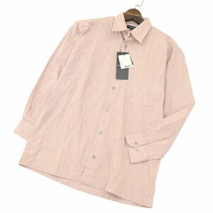 【新品 未使用】 EX-Club イーエクスクラブ レナウン 春夏 麻 リネン混★ 長袖 シャツ Sz.M　メンズ 日本製　A4T02818_3#A