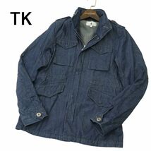 TK タケオキクチ 通年 M-65★ デニム ミリタリー フィールド ジャケット Sz.2　メンズ　A4T03035_3#O_画像1