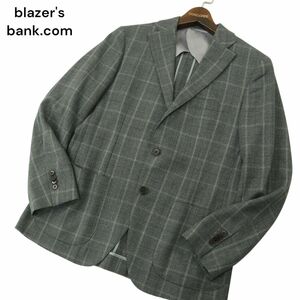 blazer's bank.com スーツカンパニー 通年 背抜き 伊製 REDA生地 SUPER110's チェック テーラード ジャケット Sz.165 メンズ　A4T03017_3#O