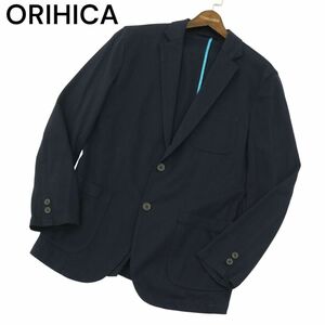 ORIHICA GARAGE オリヒカ 春夏★ アンコン テーラード ジャケット Sz.L　メンズ ネイビー ビジカジ　A4T02999_3#M