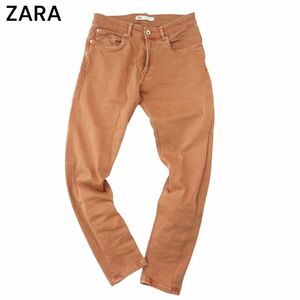 ZARA ザラ マン 現行タグ★ USED加工 ストレッチ スキニー カラー デニム パンツ ジーンズ Sz.30　メンズ モロッコ製　A4B01589_3#R