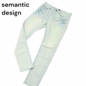 semantic design セマンティック デザイン 通年 USED加工★ ストレッチ スキニー デニム パンツ ジーンズ Sz.M　メンズ　A4B01587_3#R