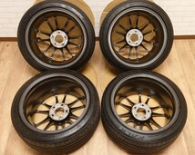 【超美品】 SSR GTX04 18インチ 9,5J インセット40 114,3 ファルケン FK510 245/40R18 2021年製 国産 4本セット WRX STI インプレッサ など_画像9