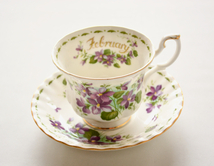 【 ロイヤルアルバート 】フラワーオブマンス 2月 すみれ カップ＆ソーサー /Royal Albert/Flower of Month February_画像1