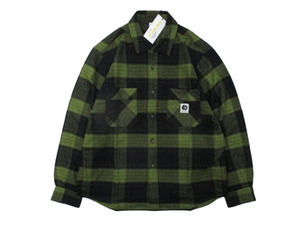 新品☆最安 POLAR SKATE CO ポーラースケートCO MIKE L/S FLANNEL フランネルシャツ Black/ArmyGreen SIZE:M.yardsale star team huftc