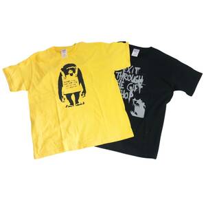 【6oz】【子供用150】【2SET】【卸】 Banksy Mon \Exit イエロー/ブラック YOUTH-M/ GILDAN男女兼用32624