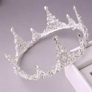  Crown .. Tiara hair ornament silver wedding pretty Princess cosplay replica birthday game miscellaneous goods woman . wedding party 