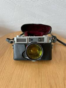 ＊2814 Konica コニカ S + KONISHIROKU HEXANON　1:2 ｆ=48mm フィルムカメラ 現状不動