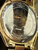 ＊2244 MICHAEL KORS マイケルコース 稼働 MK-3803 ゴールド 風防傷あり 竜頭〇 中古 現状品_画像7