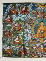 タンカ刺繍　如来仏　金糸刺繍／曼荼羅　タンカ　仏教　チベット密教　チベット　仏教美術　チベット仏教　仏画_画像3