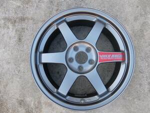 RAYS TE37 ガンメタ 17インチ 17×7.5JJ 5H オフセット +48 PCD100 軽量ホイール 1本 レイズ グレー