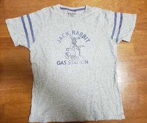 UNIQLO ユニクロ RETRO AMERICAN GRAPHIC Tシャツ Lサイズ　グレー　JACK RABBIT GAS STATION