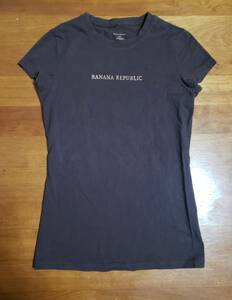 【美品】バナナリパブリック　banana republic Tシャツ　トップス レディース　半袖Tシャツ　茶色　Sサイズ　着丈：61cm